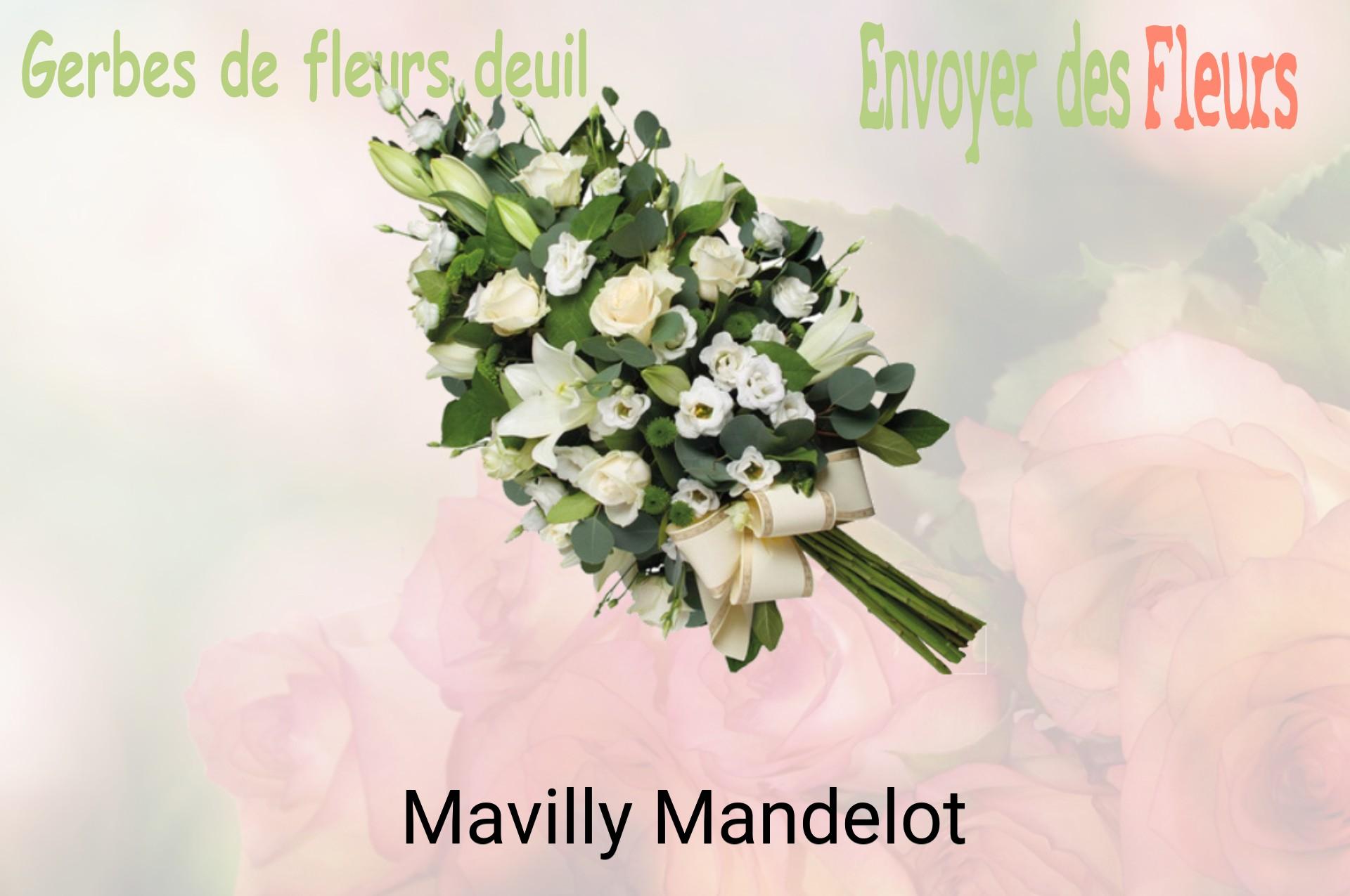 Gerbe de fleurs de deuil livrée à Mavilly-Mandelot